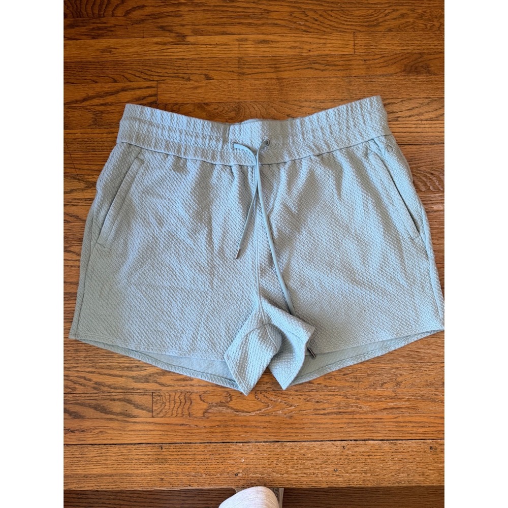 7Diamonds Restoration 3 Inch Shorts Ice Blue Quilted Textured Athletic Womens XL